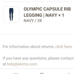 Skims Olympic leggings navy 3x